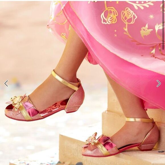 Aurora Costume Shoes Sleeping Beauty Princess Disney Store Size 13/1 Girls Kids - Picture 8 of 8